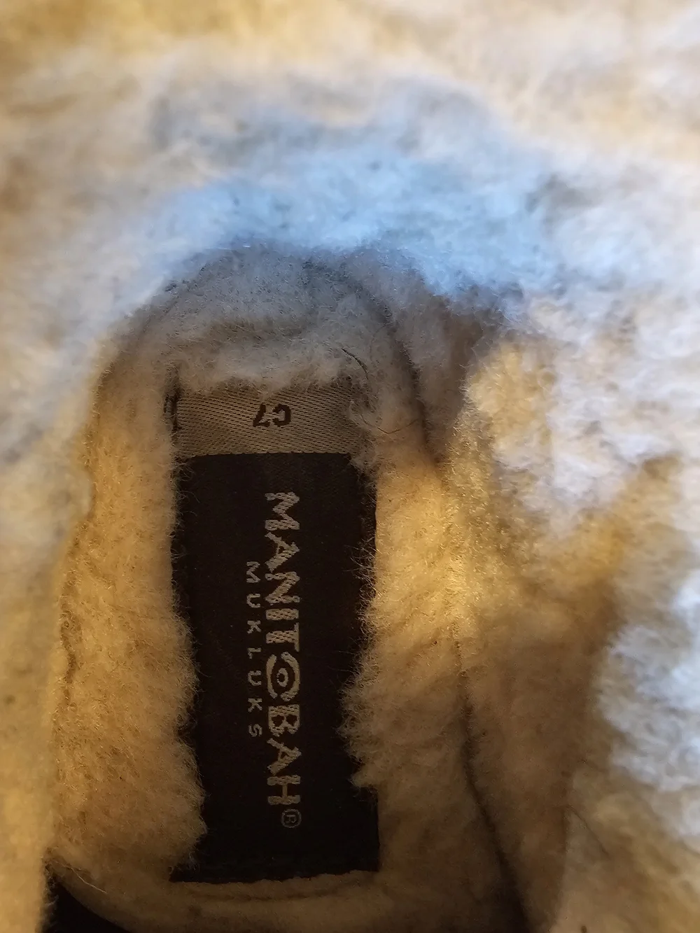 Kids Tan Faux-Shearling Moccasin Slippers